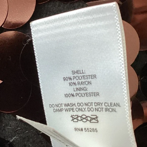 Express NWT Sequin One Button Trench Coat Bronze Brown Size Small - Picture 9 of 10